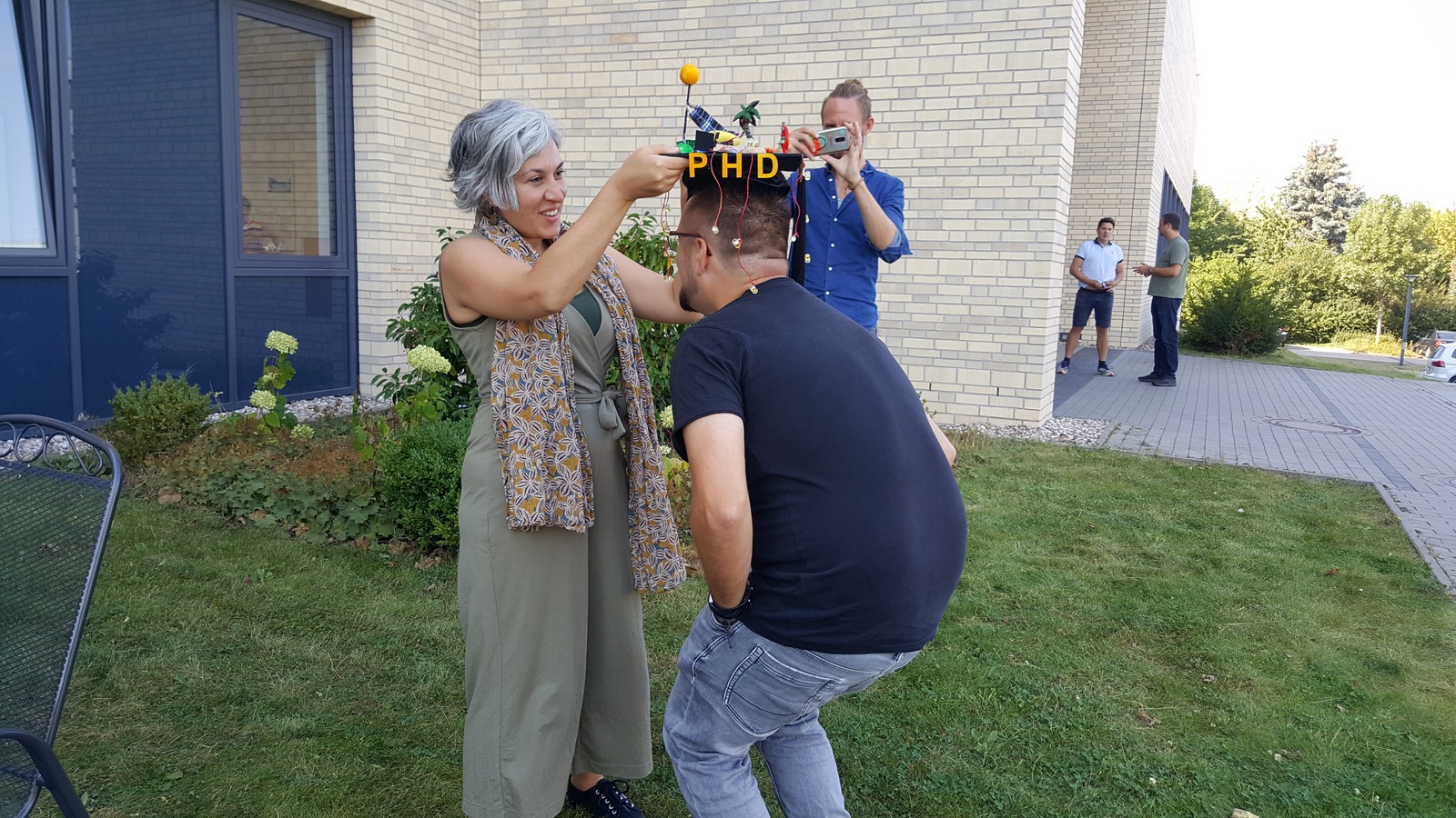 Grad caps for PhD defense